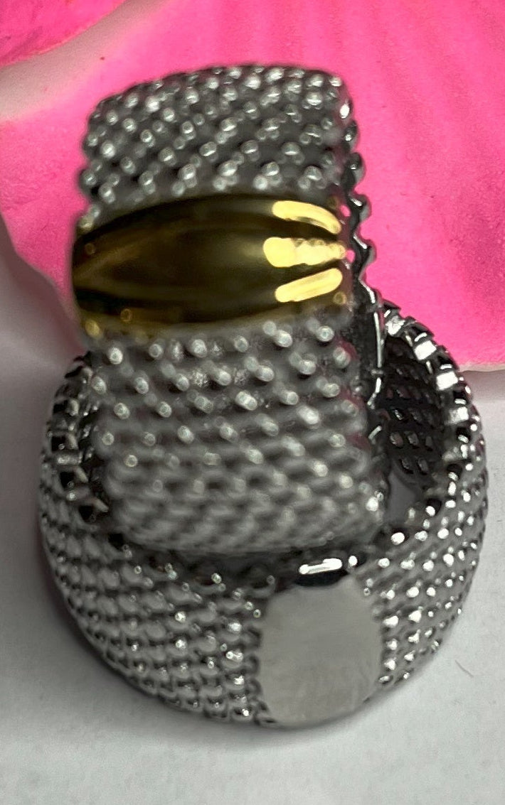 Anello Urban Mesh - Texture Metallica Placcato Argento e Oro
