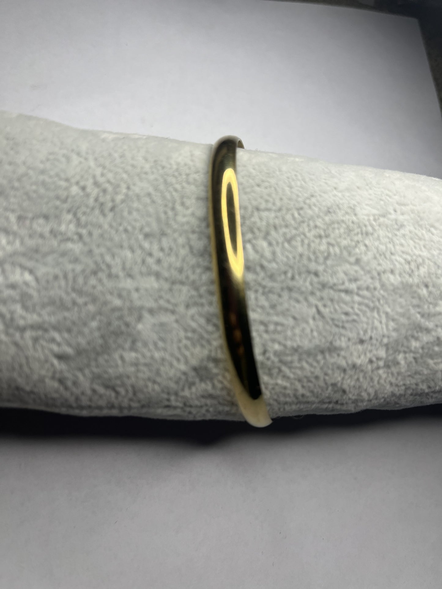 Bracciale Rigido Acciaio Placcato Oro Lucido