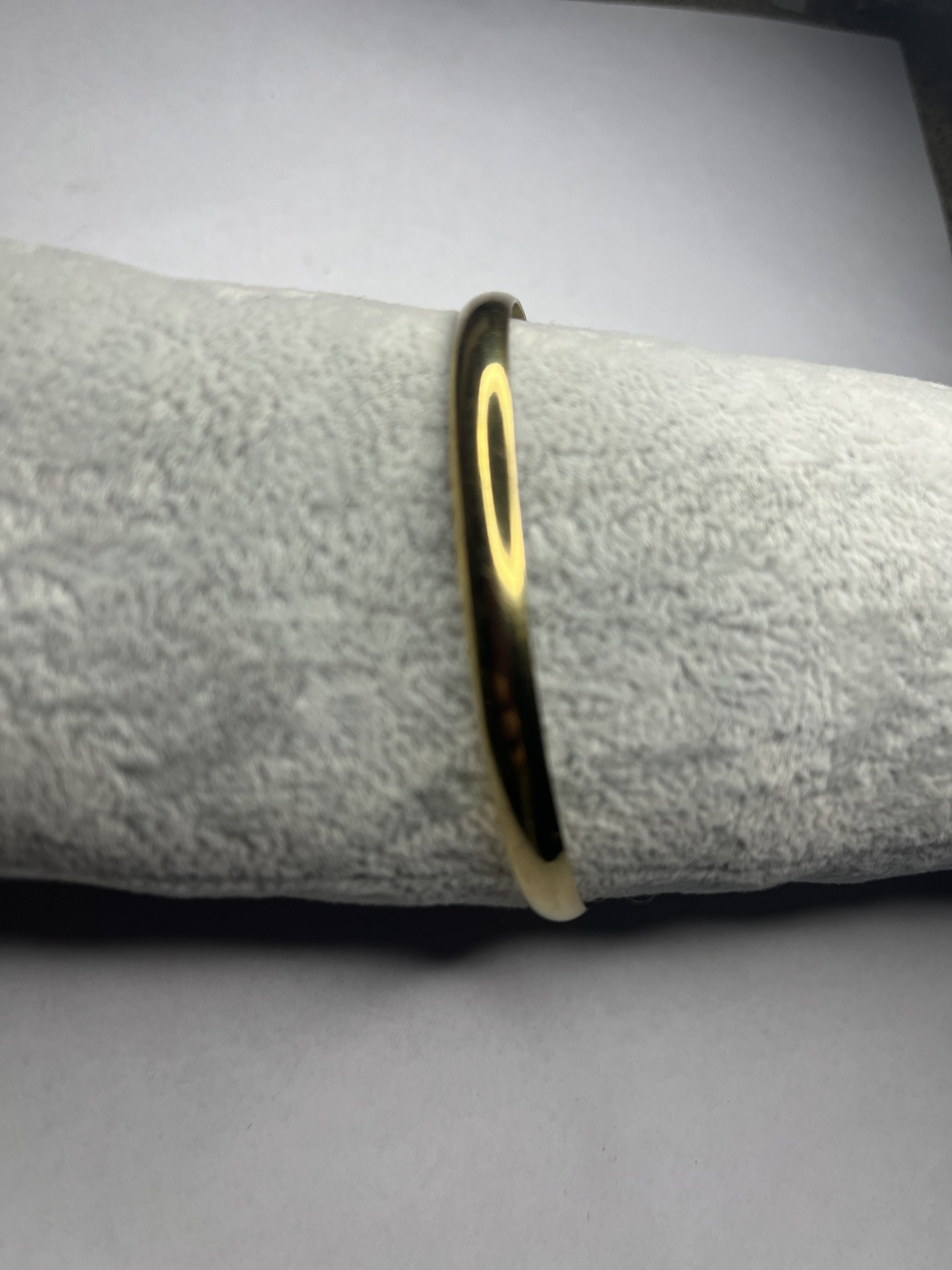 Bracciale Rigido Acciaio Placcato Oro Lucido