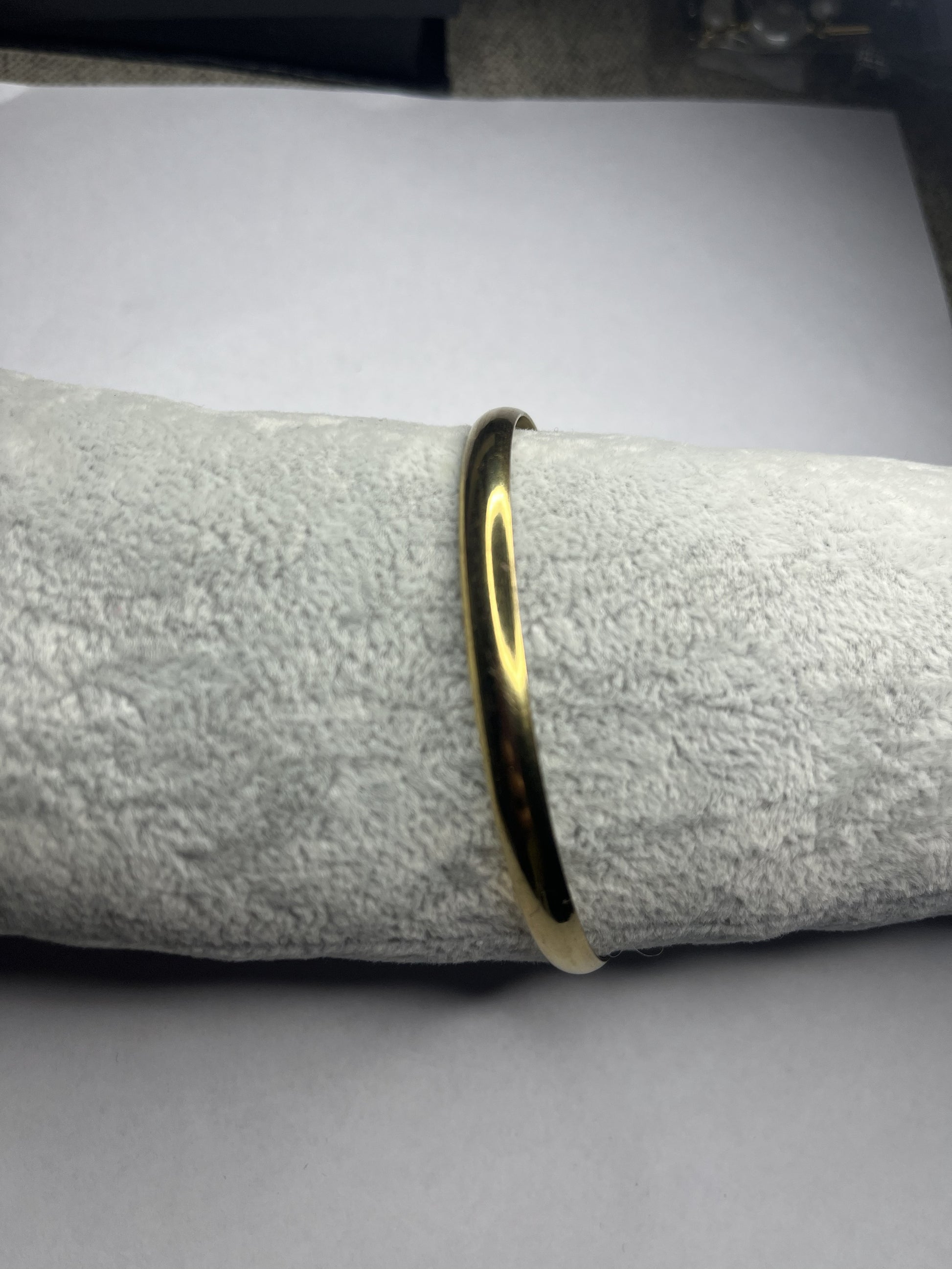 Bracciale Rigido Acciaio Placcato Oro Lucido