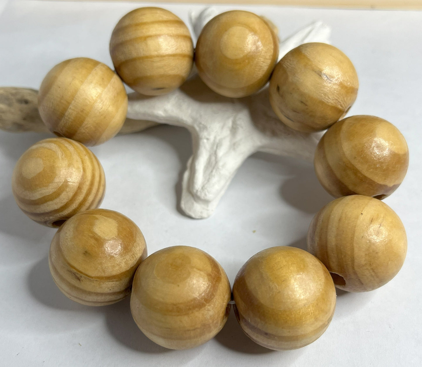 Braccialetto Sfere Twist Legno Chiaro e Scuro