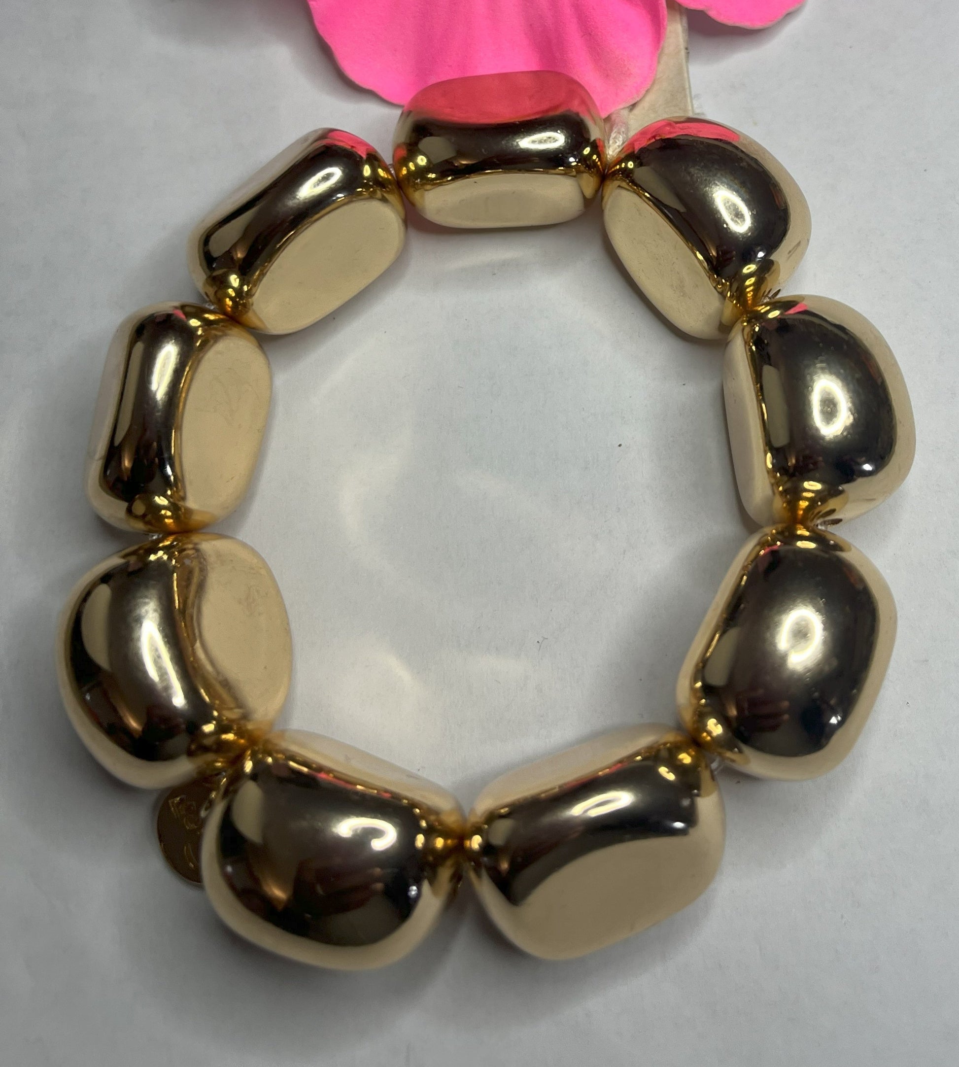 Bracciale Elementi Ovali Lucidi Oro