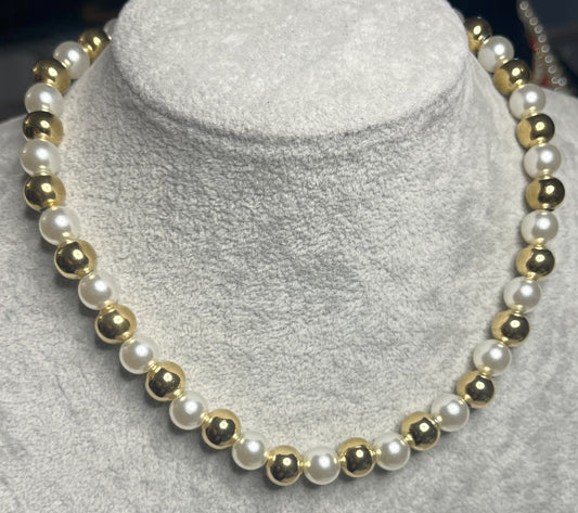 Collana Sfere e Perline Design Alternato