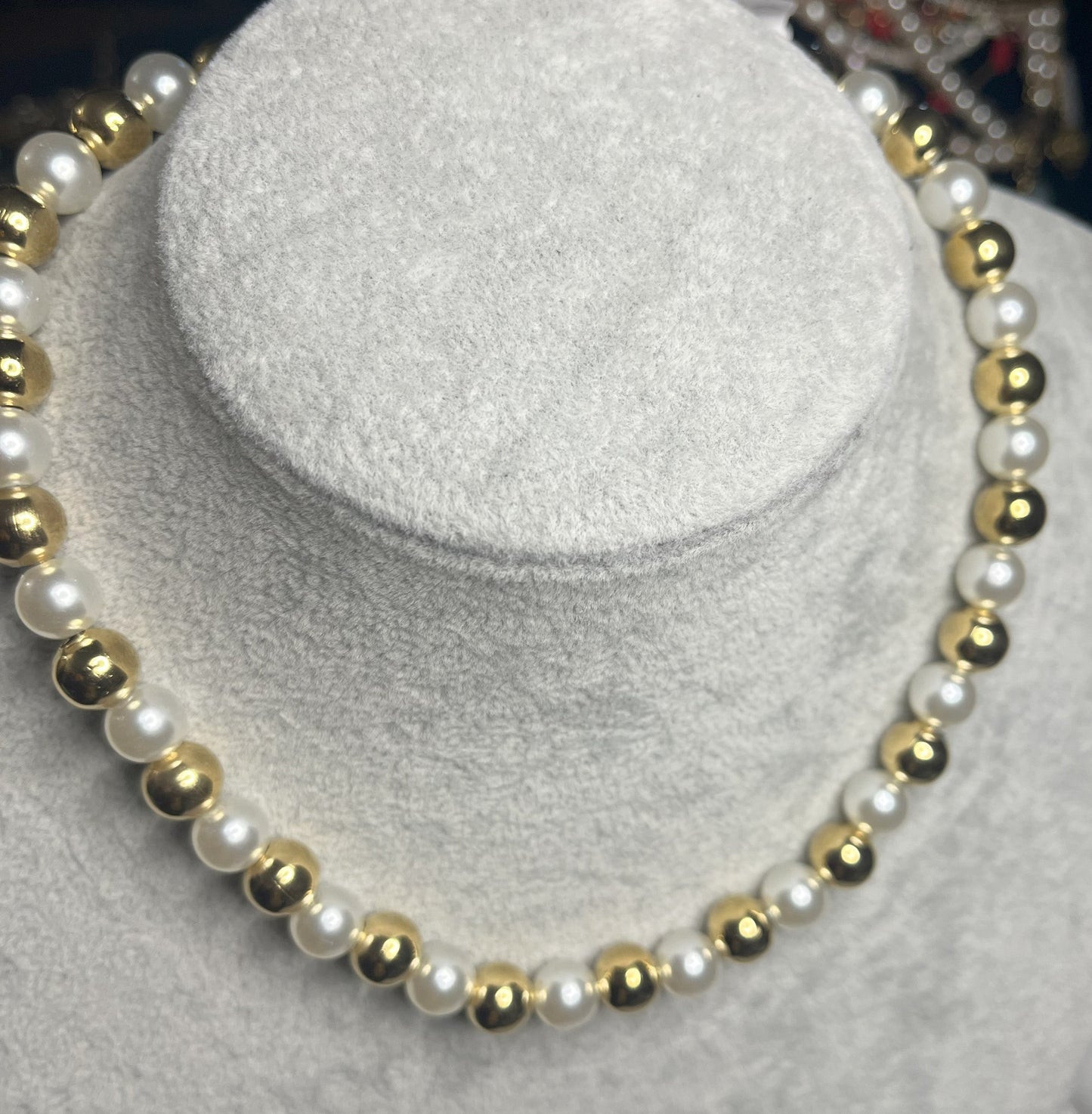 Collana Sfere e Perline design Alternato