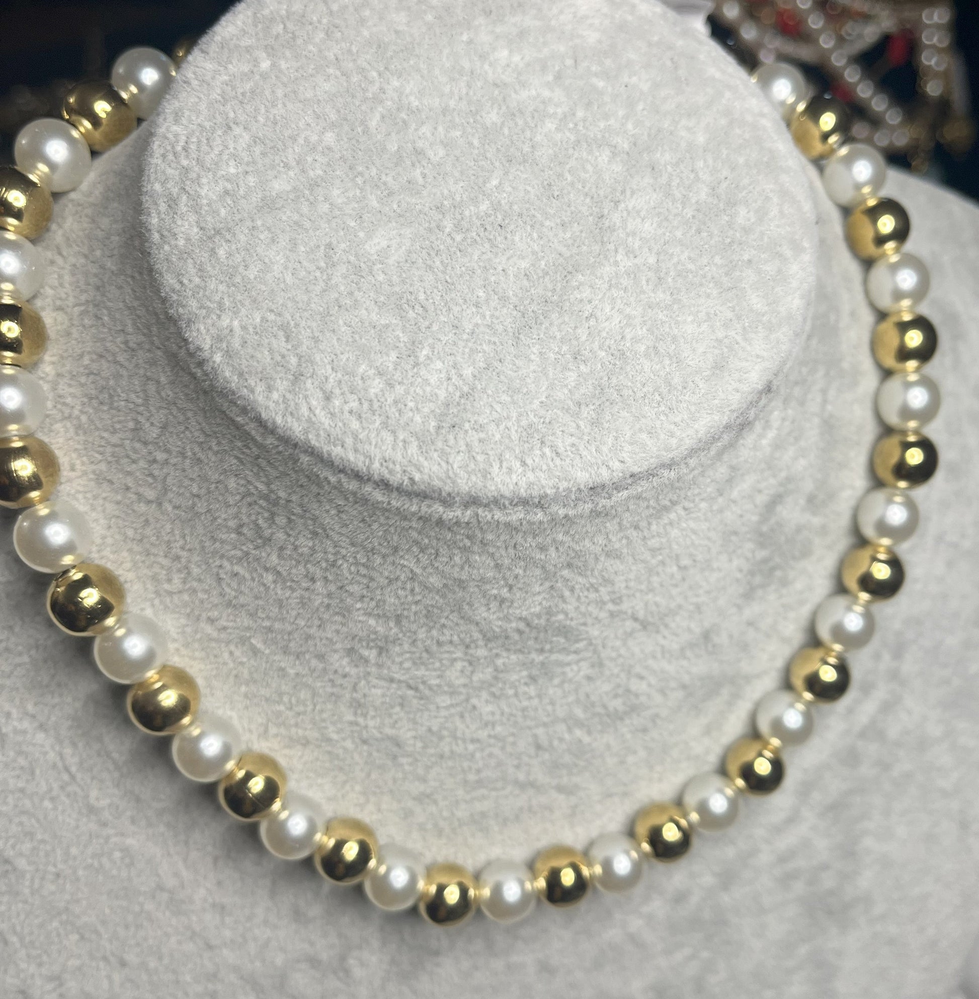 Collana Sfere e Perline design Alternato