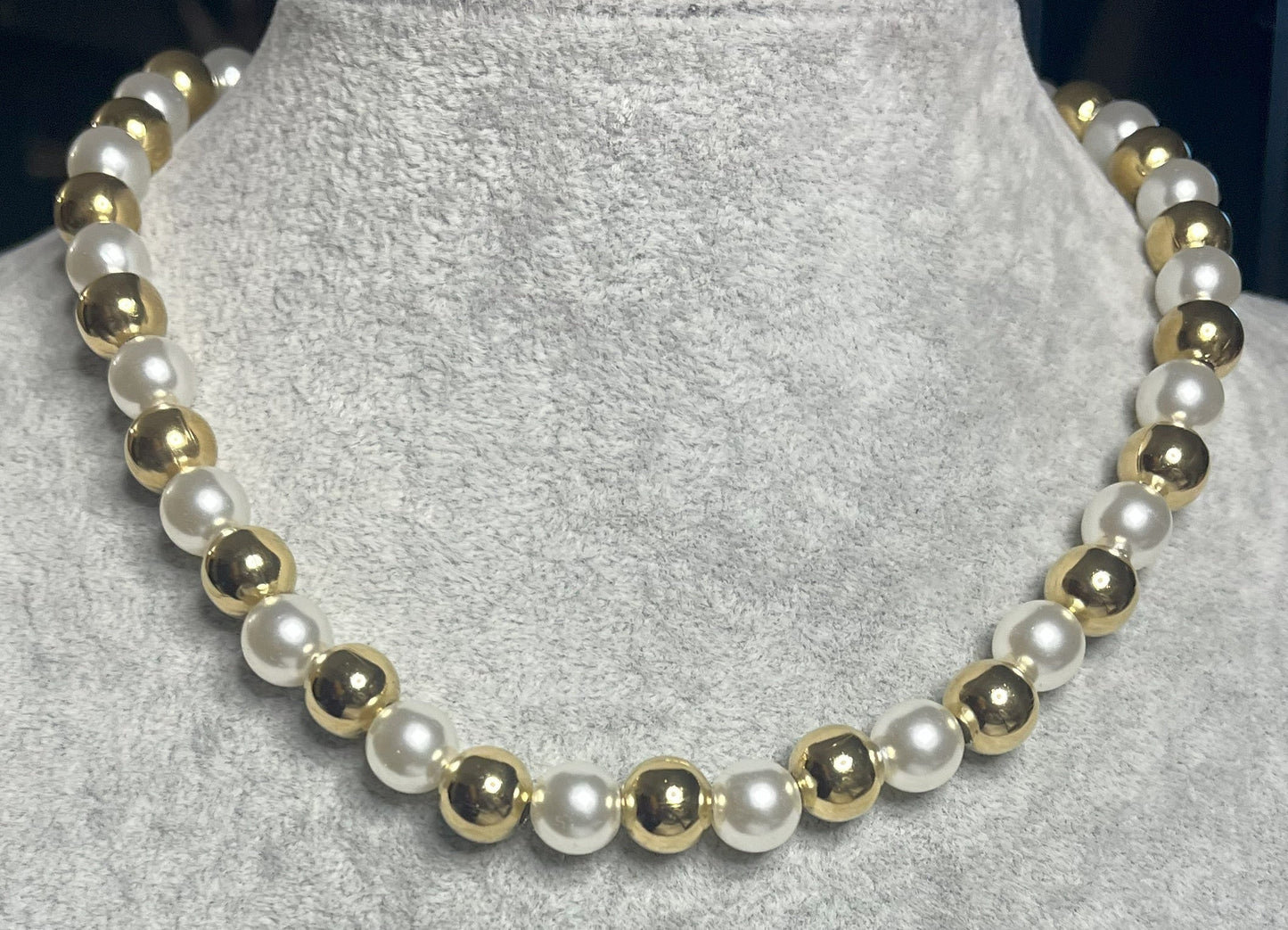 Collana Sfere e Perline design Alternato
