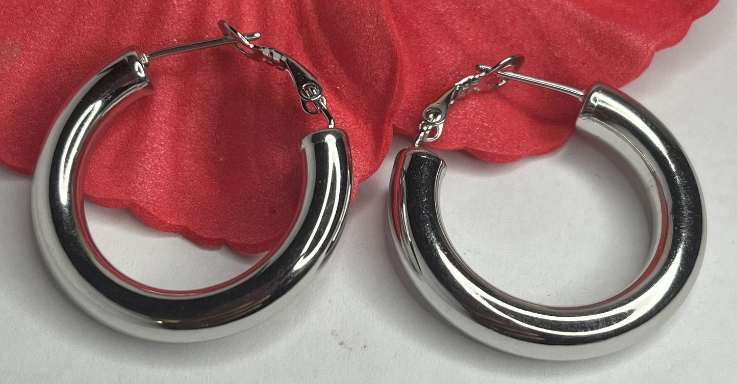 Créoles Dorées - Orecchini a Cerchio Placcati Oro e Argento