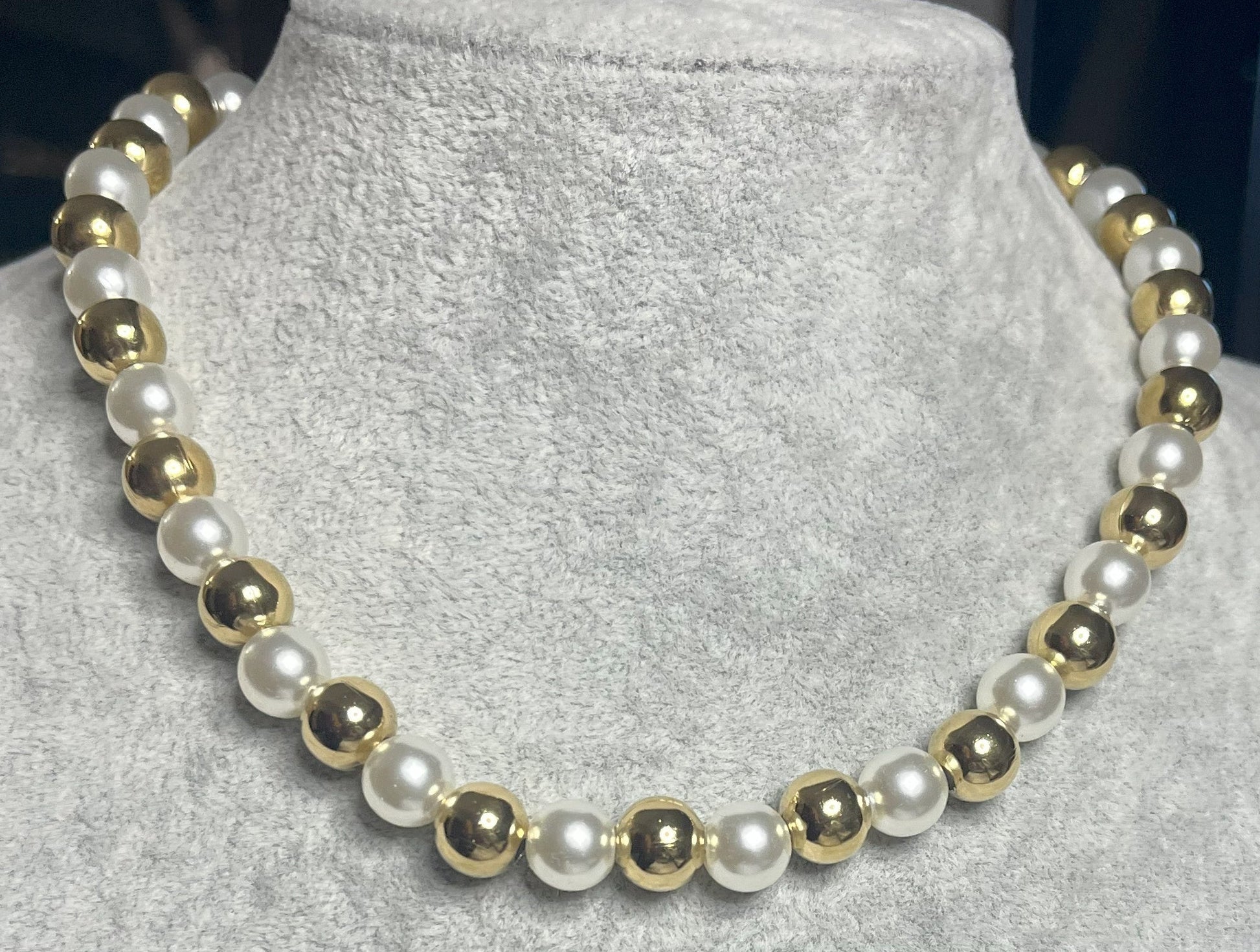 Collana Sfere e Perline design Alternato