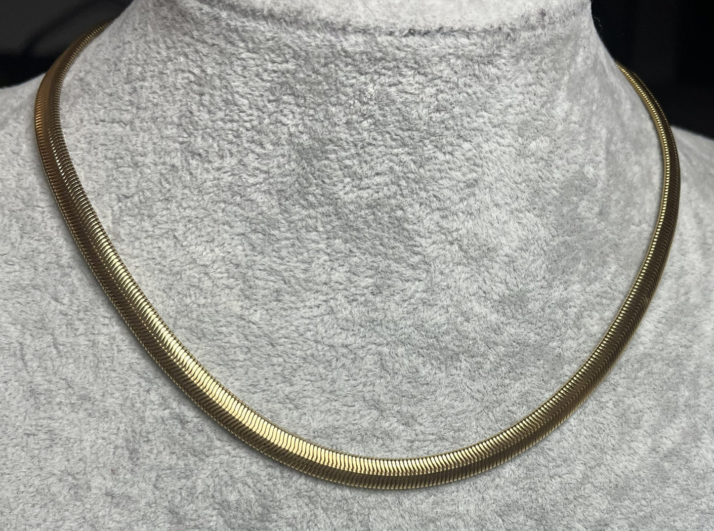 Collana Snake grande Acciaio-Placcato-Oro