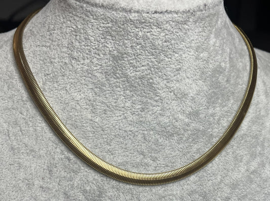 Collana Snake grande Acciaio-Placcato-Oro