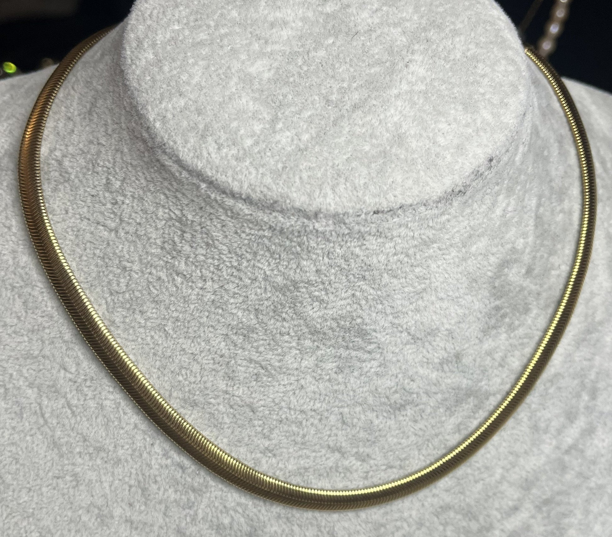 Collana Snake grande Acciaio-Placcato-Oro