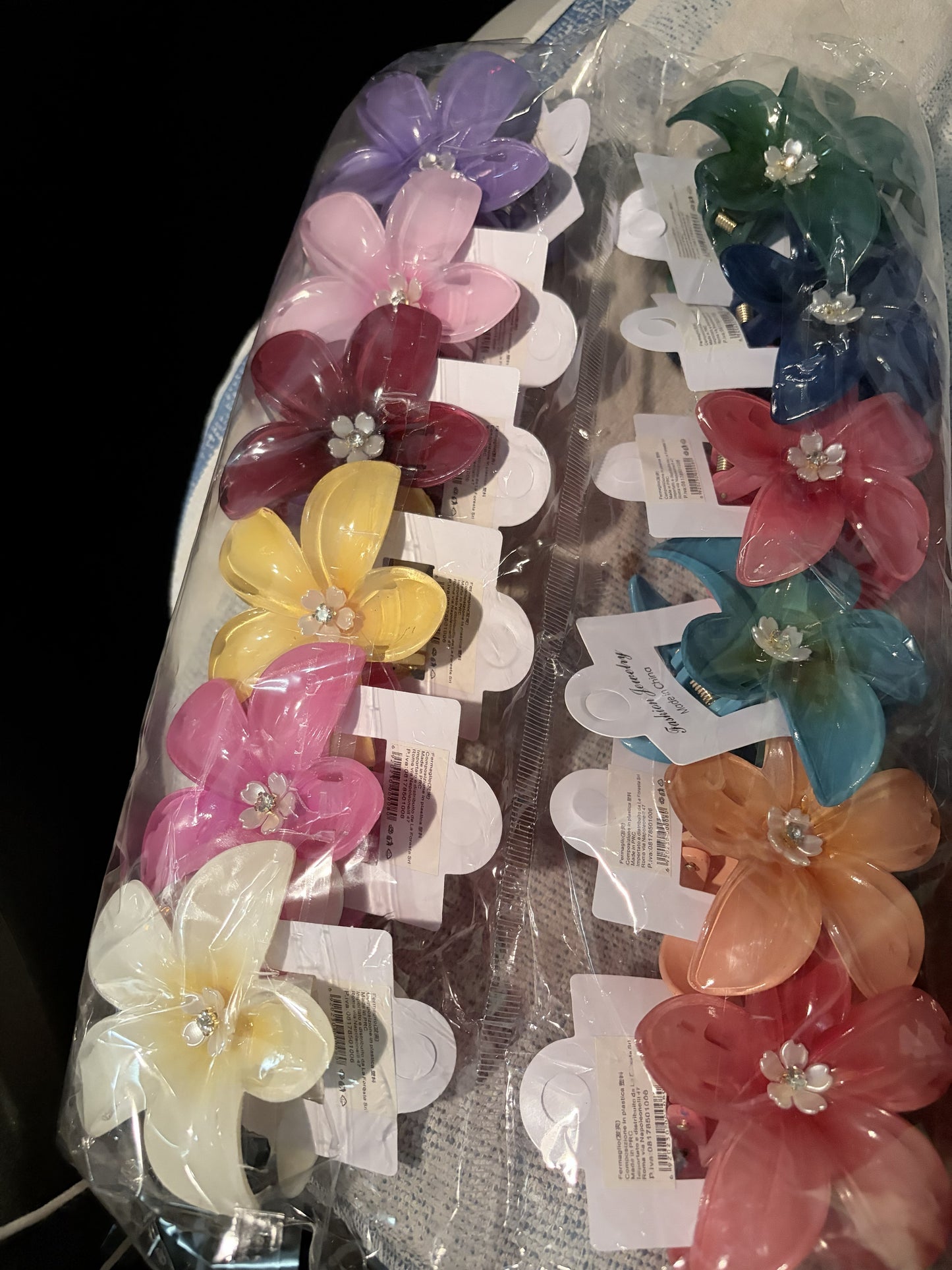 Fermaglio per Capelli Raso Colorato
